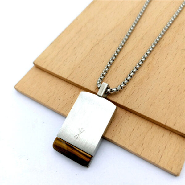 Natural Stone Yellow Tiger Eye Pendant - Image 7