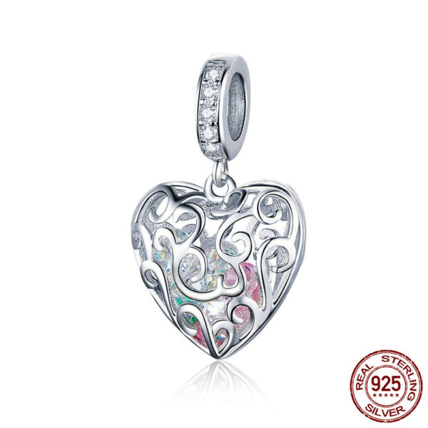 Throbbing Heart Sterling Silver Heart Pendant Fashion - Image 2
