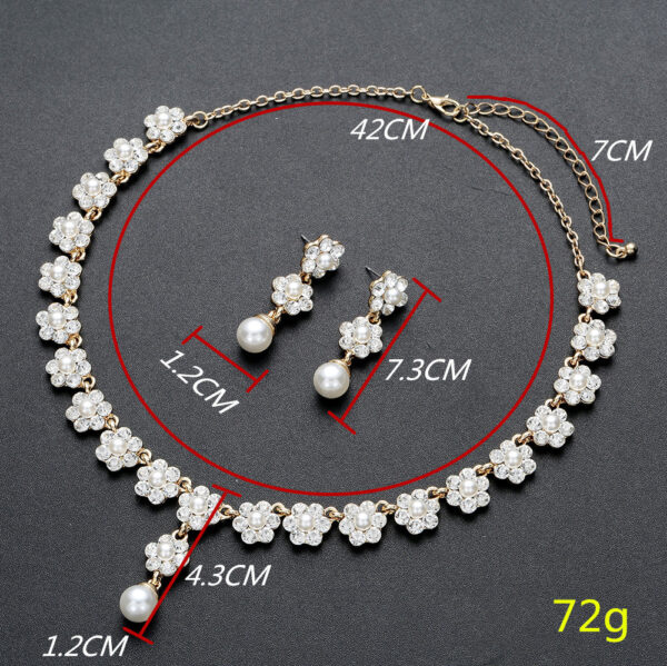 Creative Pearl Necklace Earrings Jewelry Set - Image 6