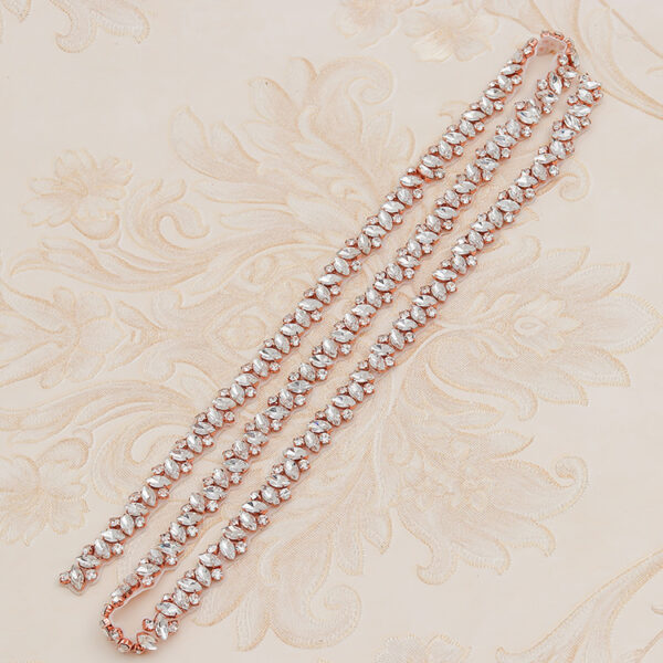 Rhinestone Applique Wedding Dress Waist Jewelry - Image 8