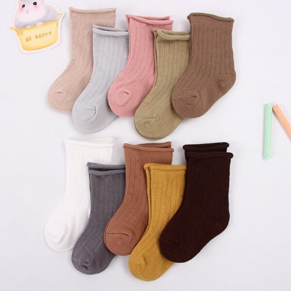 Set of 5 Baby Cotton Socks for Girls - Image 2