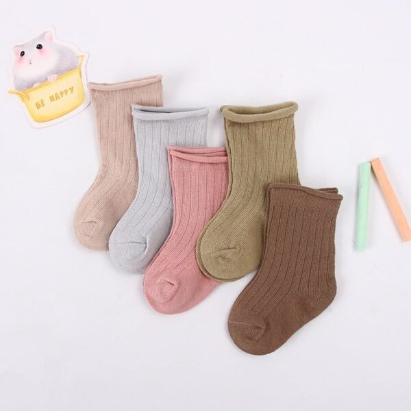 Set of 5 Baby Cotton Socks for Girls - Image 4