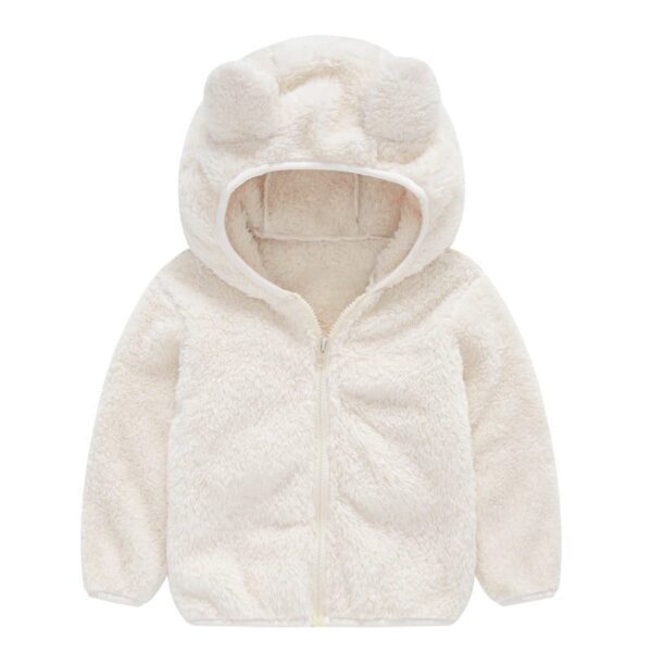 Fleece Baby Coat with Bear Ears - Image 2