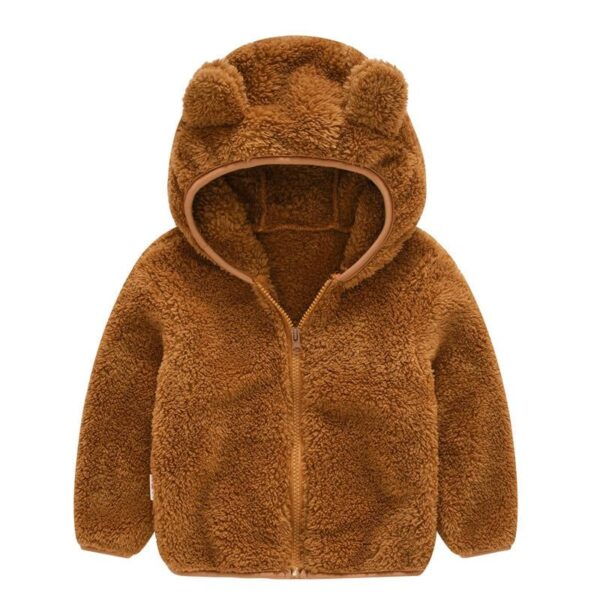 Fleece Baby Coat with Bear Ears - Image 5