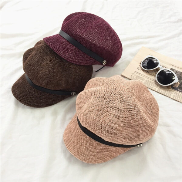 Women's Linen Breathable Duck Tongue Octagonal Sun Beret