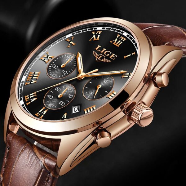 Men's Luxury Waterproof 24 Hour/Date Quartz Watch - Image 3