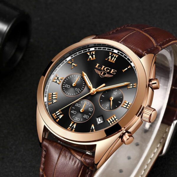 Men's Luxury Waterproof 24 Hour/Date Quartz Watch - Image 6