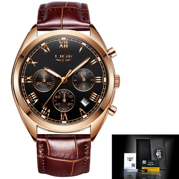 Men's Luxury Waterproof 24 Hour/Date Quartz Watch - Image 5