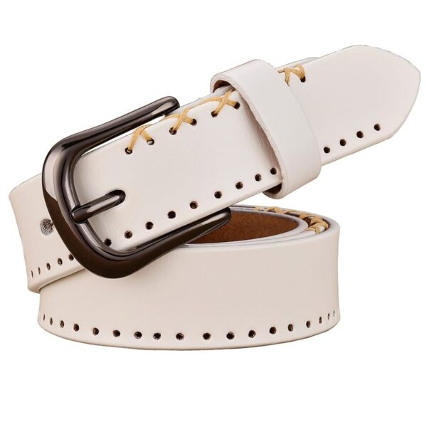 Women's Long Leather Belt - 90 cm / 35.43 inch