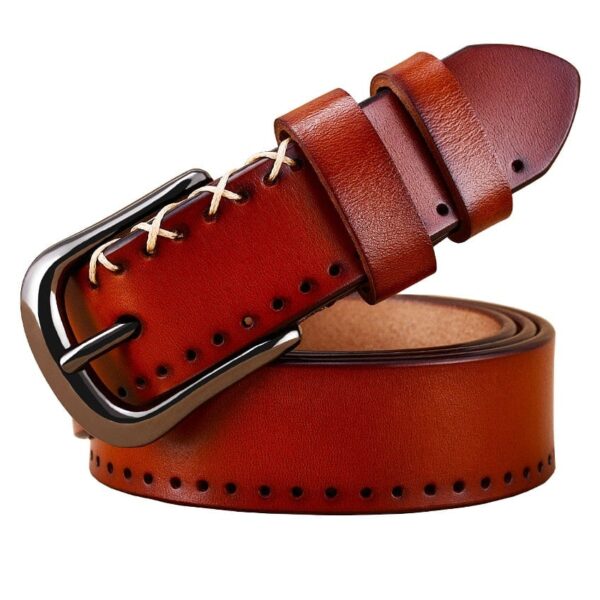 Women's Long Leather Belt - 95 cm / 37.40 inch