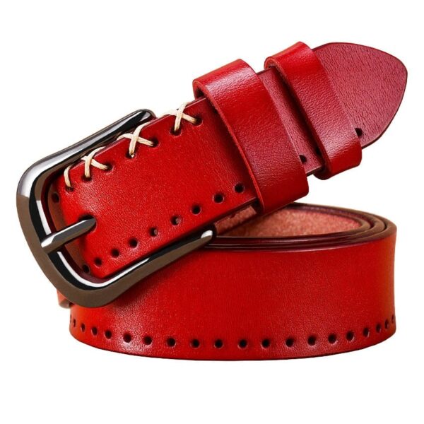 Women's Long Leather Belt - 90 cm / 35.43 inch