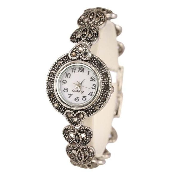 Women's Crystal Heart Bracelet Watches - Image 2