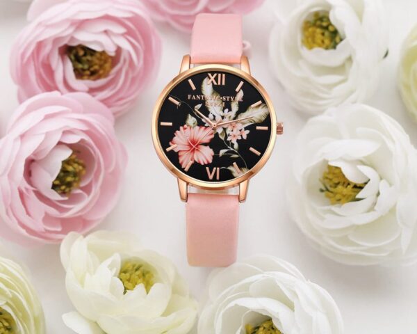 Rose Flower Dial Design Women's Watches - Image 2