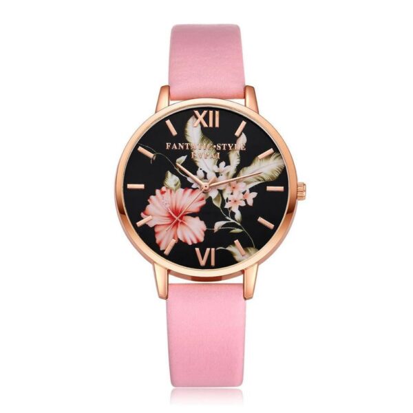 Rose Flower Dial Design Women's Watches