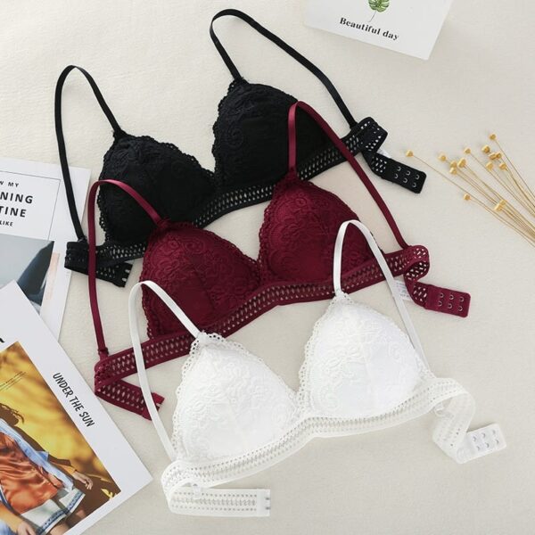 Women's French Thin Cup Wireless Push Up Bra - Image 3