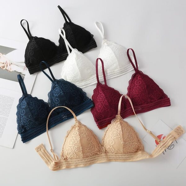 Women's French Thin Cup Wireless Push Up Bra