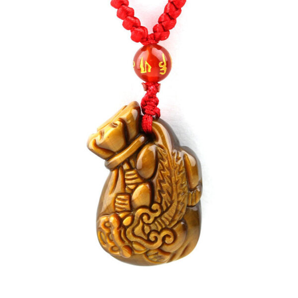 Tiger Eye' Stone Pi Xiu Pendant Tigereye Money Bag Pendant Wood Alexandrite Men's And Women's Wallet Jade Pendant Jewelry - Image 2