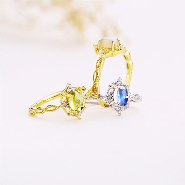 Vintage live mouth gold-plated ring - Image 3