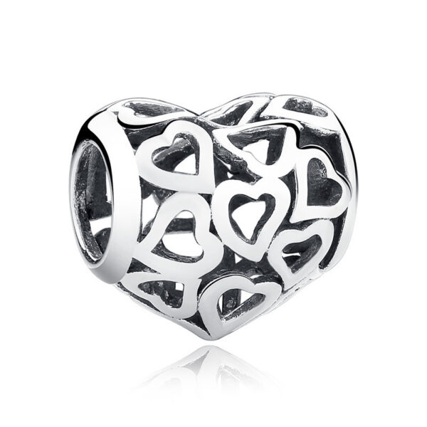 Heart-shaped Combination Silver Beads - Image 5