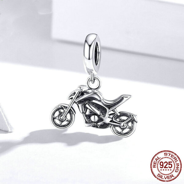 Motorcycle S925 Sterling Silver Pendant Diy Accessories - Image 4