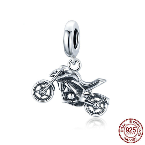 Motorcycle S925 Sterling Silver Pendant Diy Accessories - Image 2