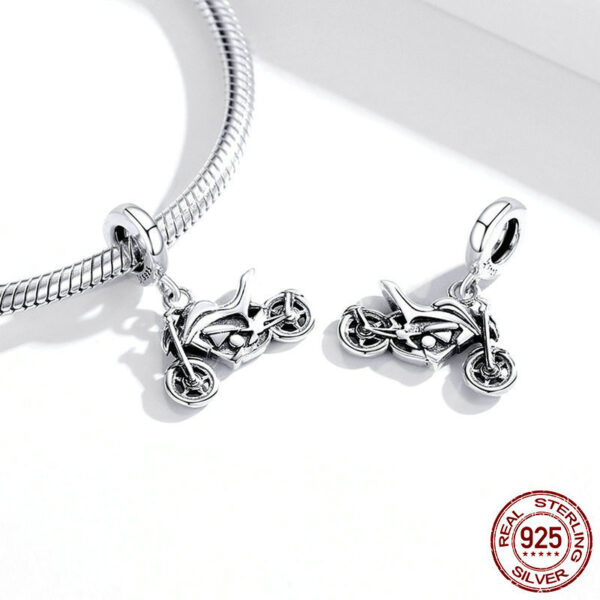 Motorcycle S925 Sterling Silver Pendant Diy Accessories - Image 5
