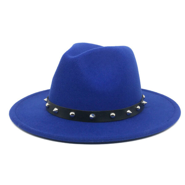 New Style Rivet Accessories Top Hat For Men and Women Woolen Hats - Image 2