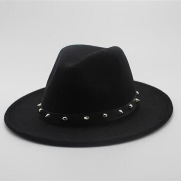 New Style Rivet Accessories Top Hat For Men and Women Woolen Hats - Image 3