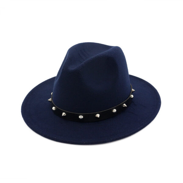 New Style Rivet Accessories Top Hat For Men and Women Woolen Hats - Image 7