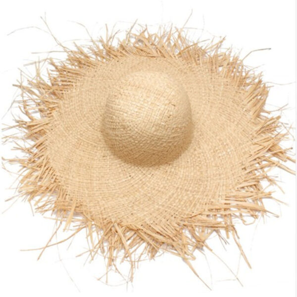 NEW Handmade Women Straw Sun Hats Large Wide Brim Gilrs High Quality Natural Raffia Panama Beach Straw Sun Caps For Holiday - Image 2
