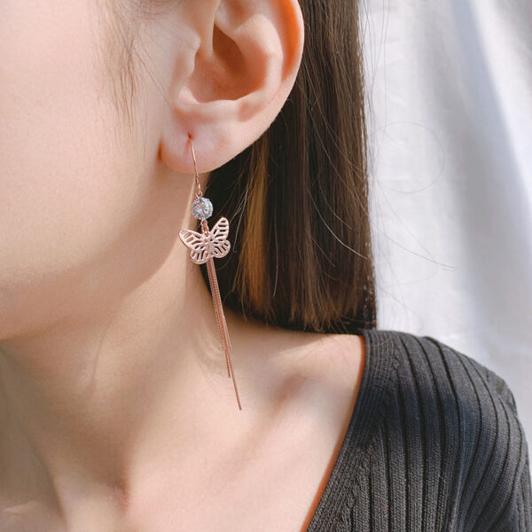 Silver Earrings Ear Line 925 Earrings Simple Ins Earrings - Image 2