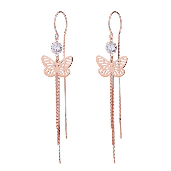 Silver Earrings Ear Line 925 Earrings Simple Ins Earrings - Image 4