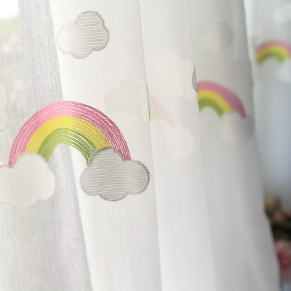 Rainbow Mesh Curtains French Pastoral Embroidery Yarn - Image 9