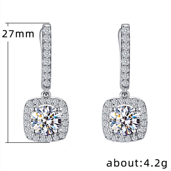 Love Heart Zircon Ear Studs Fine Beauty Wedding Ear Studs Fashion Heart-shaped Full Diamond Earrings - Image 2