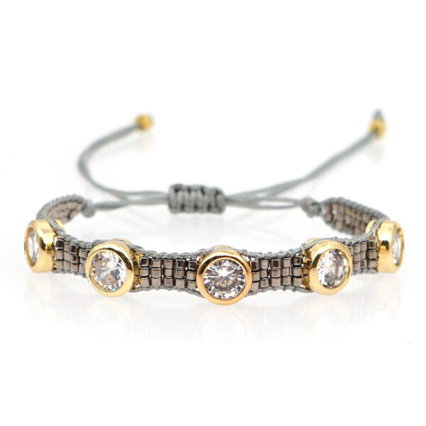 Plum Flower Pattern Diamond Religious Totem Female Bracelet - Image 3