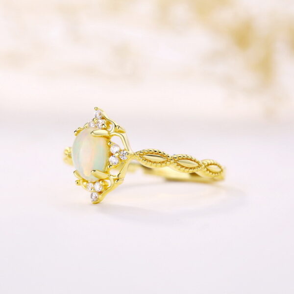 Vintage live mouth gold-plated ring - Image 4