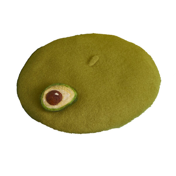 Autumn and winter wool felt beret bizarre fruit hat - Image 5