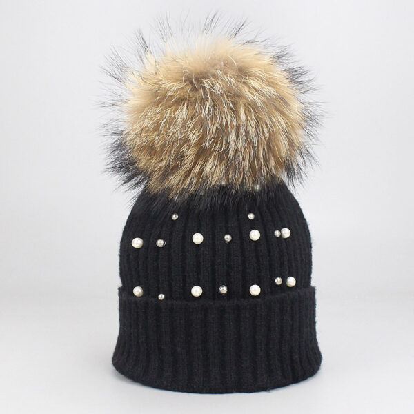 Pearl woolen hat