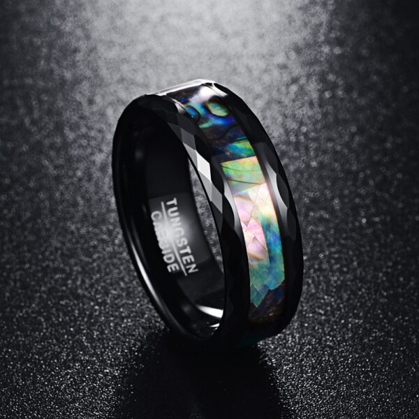 Tungsten Gold Ring With Black Veneer Plating - Image 3