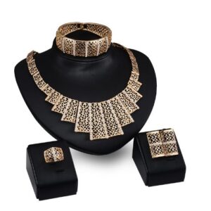 2021 new foreign trade jewelry set, Bridal Wedding Party Jewelry four sets of fast sell through manufacturers source