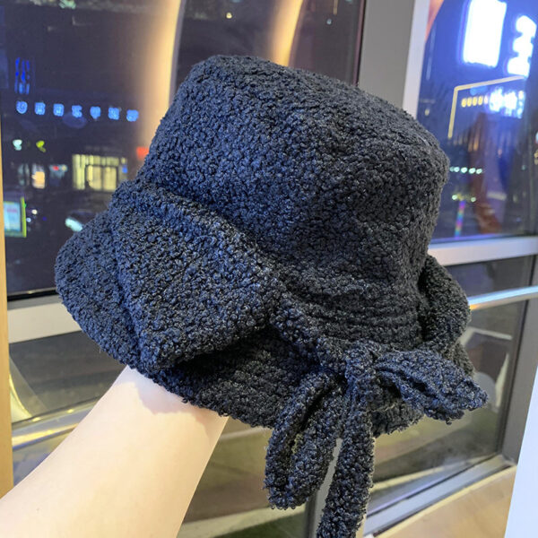 Lamb Velvet Double-Sided Fisherman Hat Female Windproof Cap - Image 2