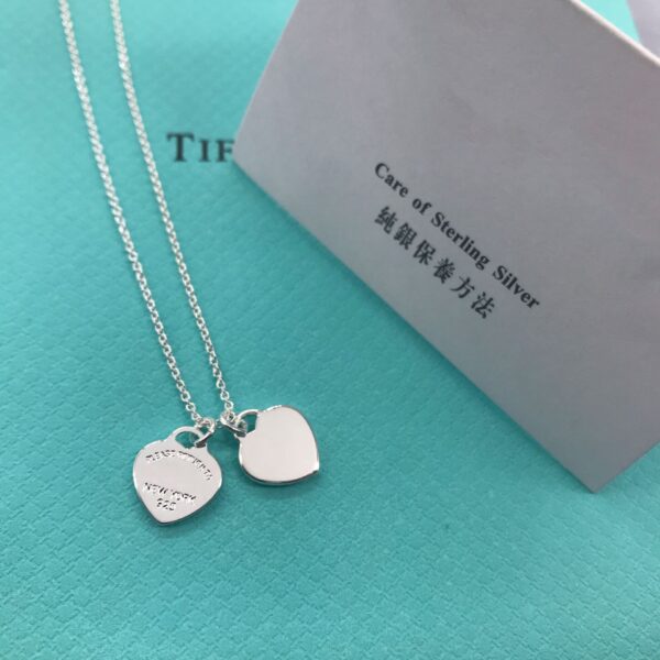 Silver Double Heart Necklace