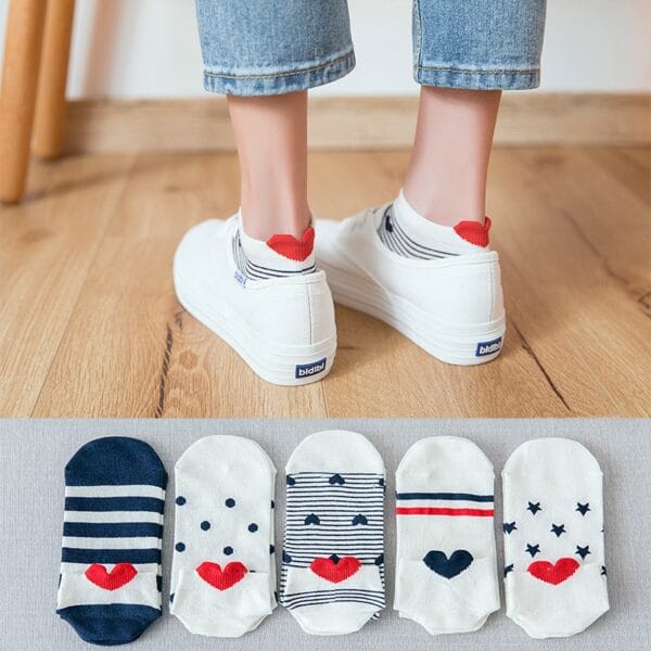 Women's Cute Style Socks 5 Pairs Set - Image 2