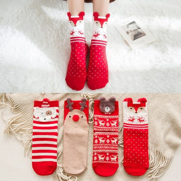 Women's 3D Christmas Socks - Image 5