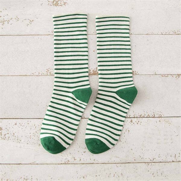 Women's Striped Cotton Socks - Image 6