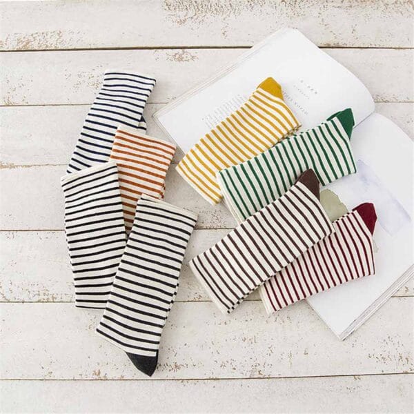 Women's Striped Cotton Socks - Image 2