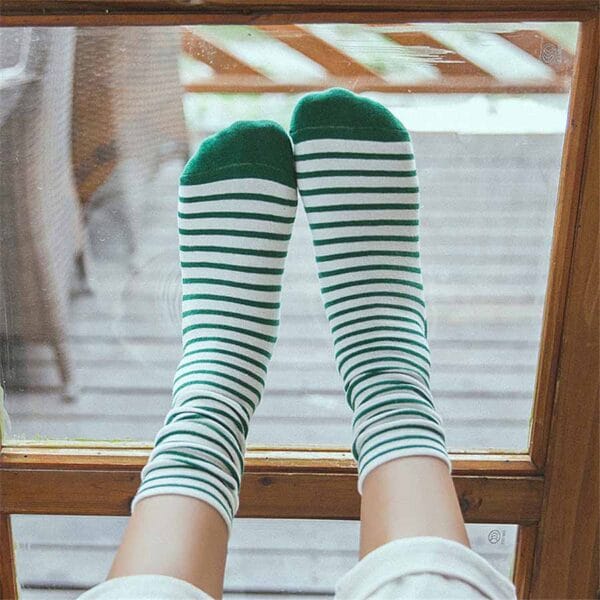 Women's Striped Cotton Socks - Image 3