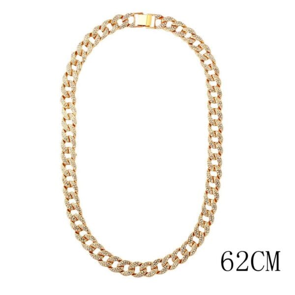 Women's Chain Choker Necklace in Crystals - A047001GD