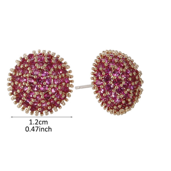 Women's Refined Stylish And Versatile Fine Zircon-embedded Earrings - Image 5