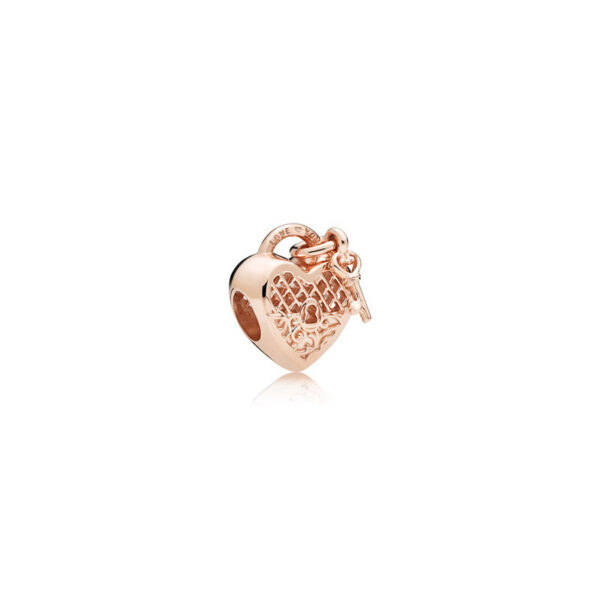 S925 Sterling Silver Rose Gold Bead Charm Pendant - Image 4